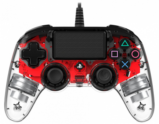 Mando consola NACON PS4 COMPACT LUCES rojo